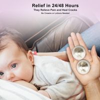 The Great Living Co. Pure Silver Nursing Cups Nipple Soothers in Gift Bag